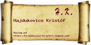 Hajdukovics Kristóf névjegykártya
